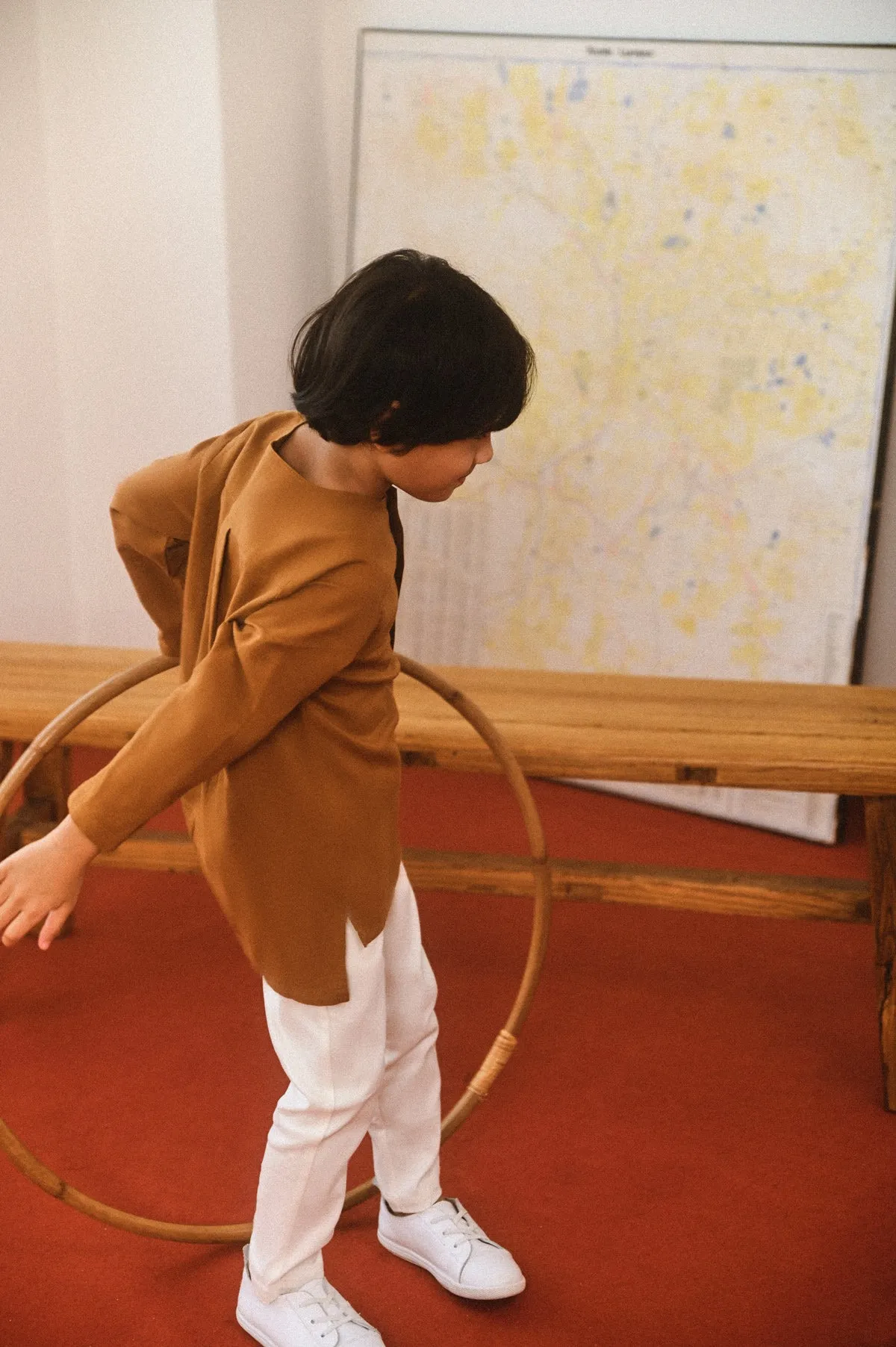 The Champions Savvy Kurta - Burnt Caramel