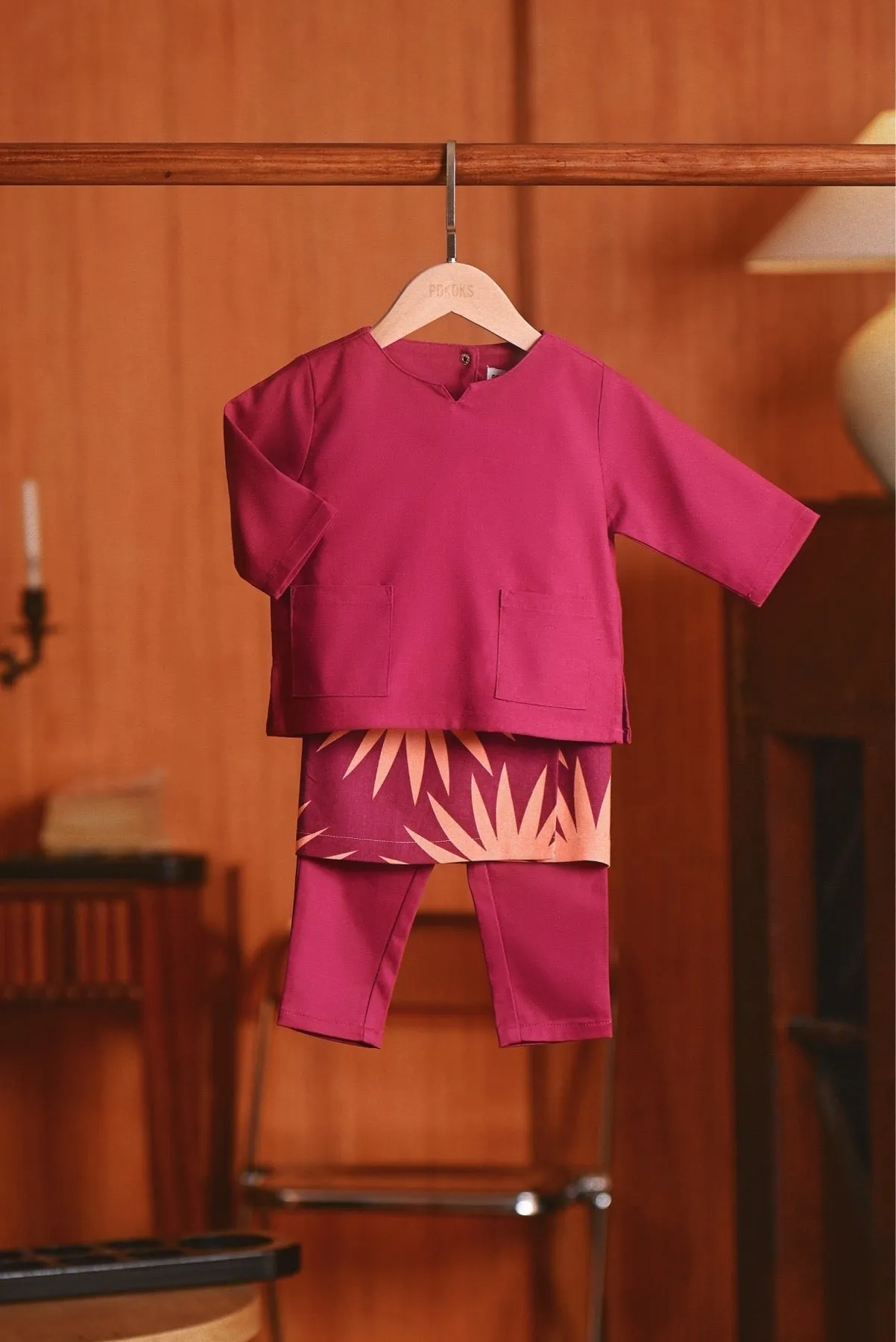 The Congkak Babies Kurta - Fuchsia