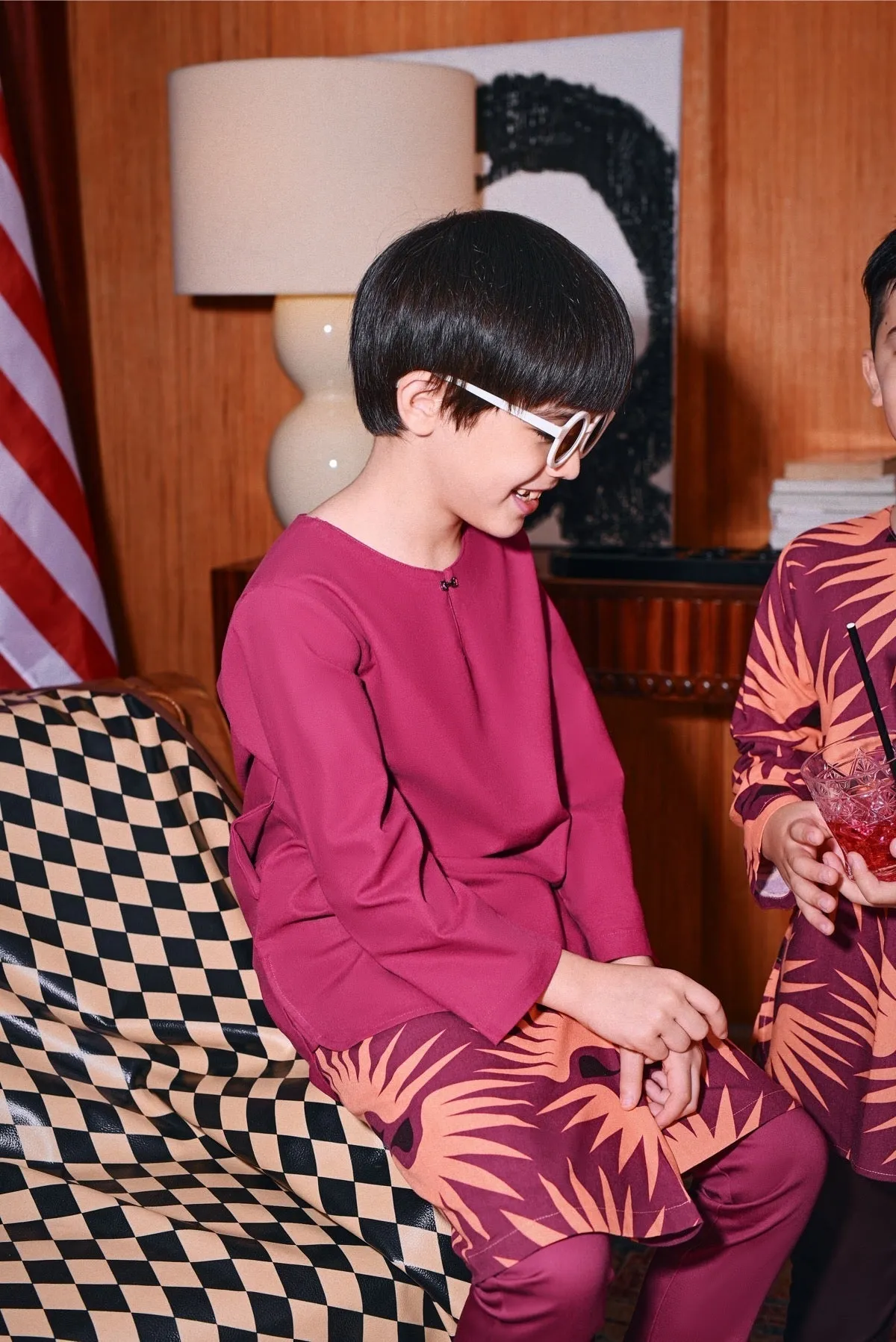 The Congkak Kurta - Fuchsia