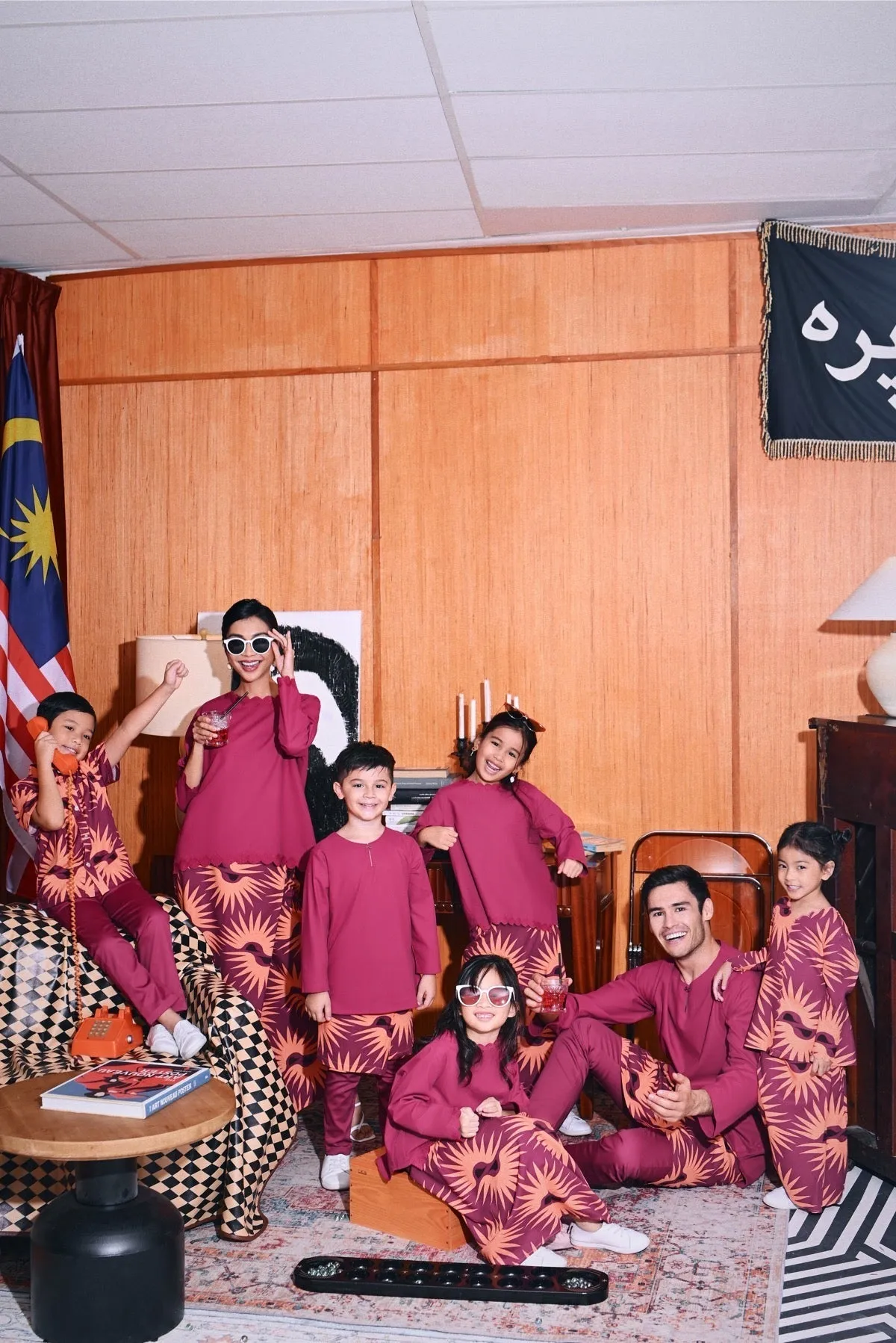 The Congkak Kurta - Fuchsia