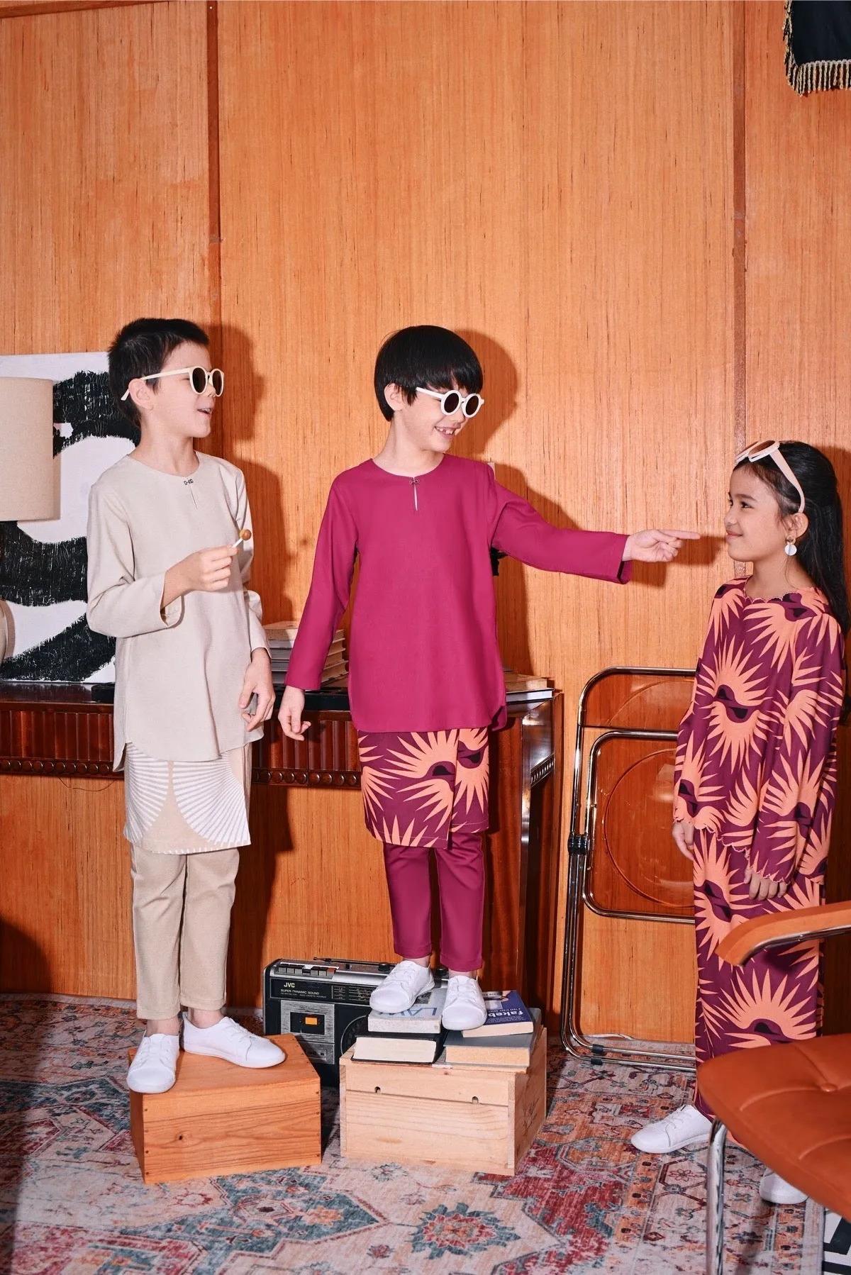 The Congkak Kurta - Fuchsia