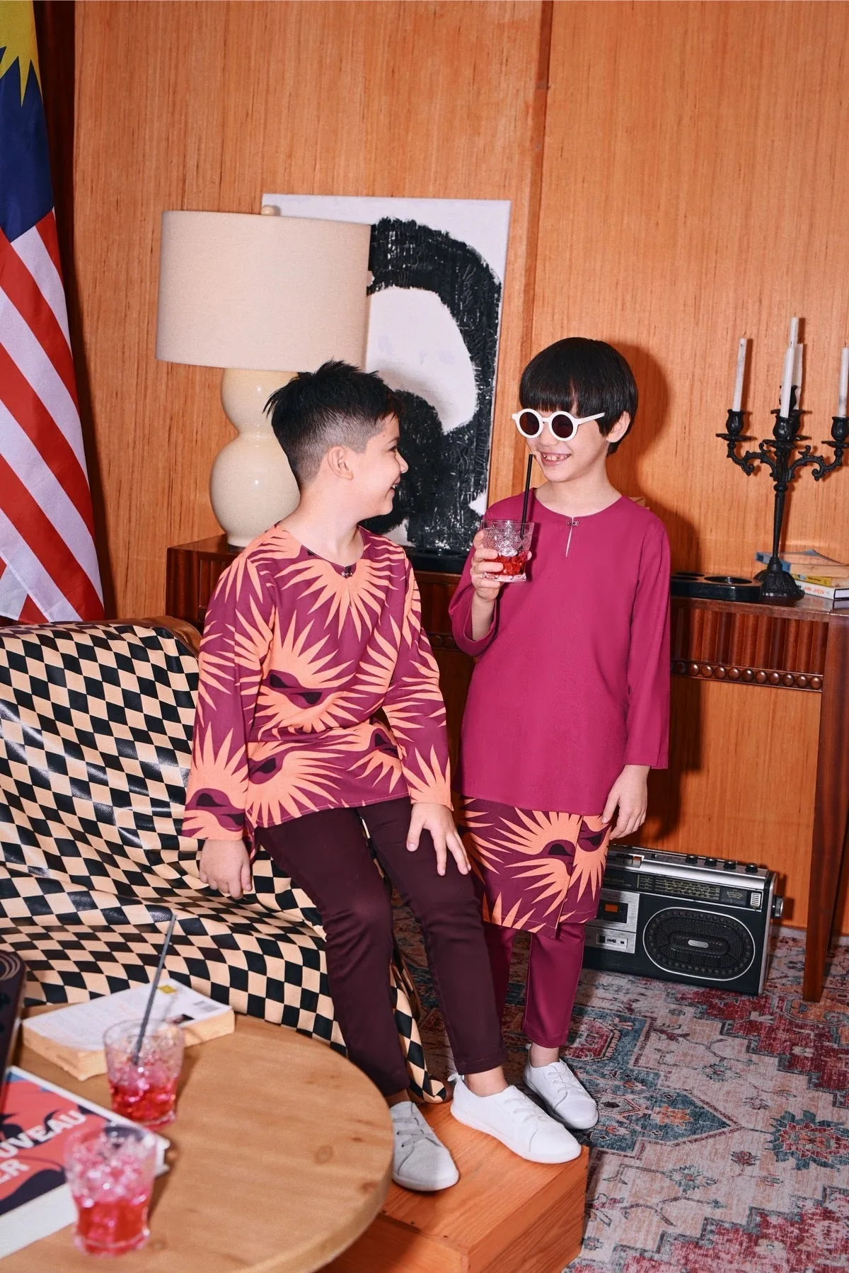The Congkak Kurta - Fuchsia