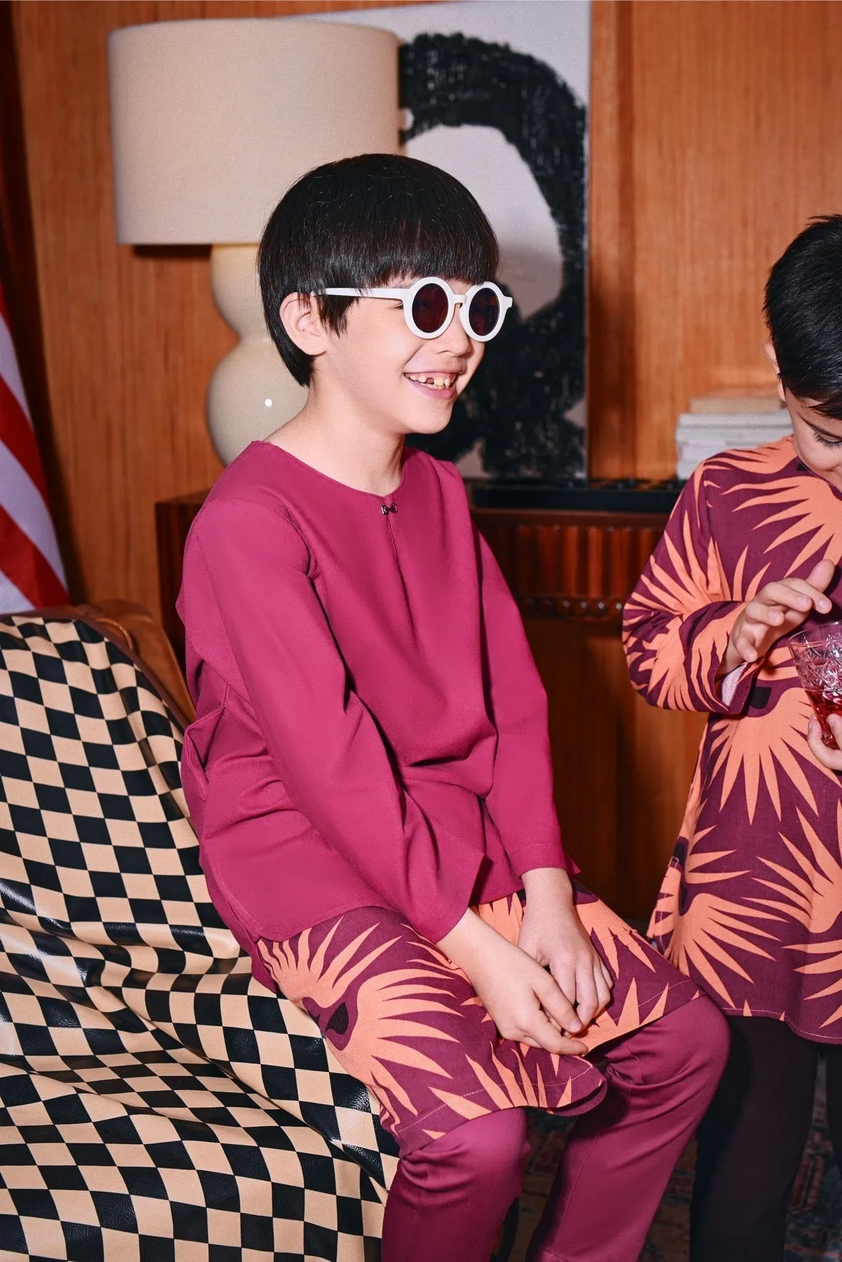 The Congkak Kurta - Fuchsia