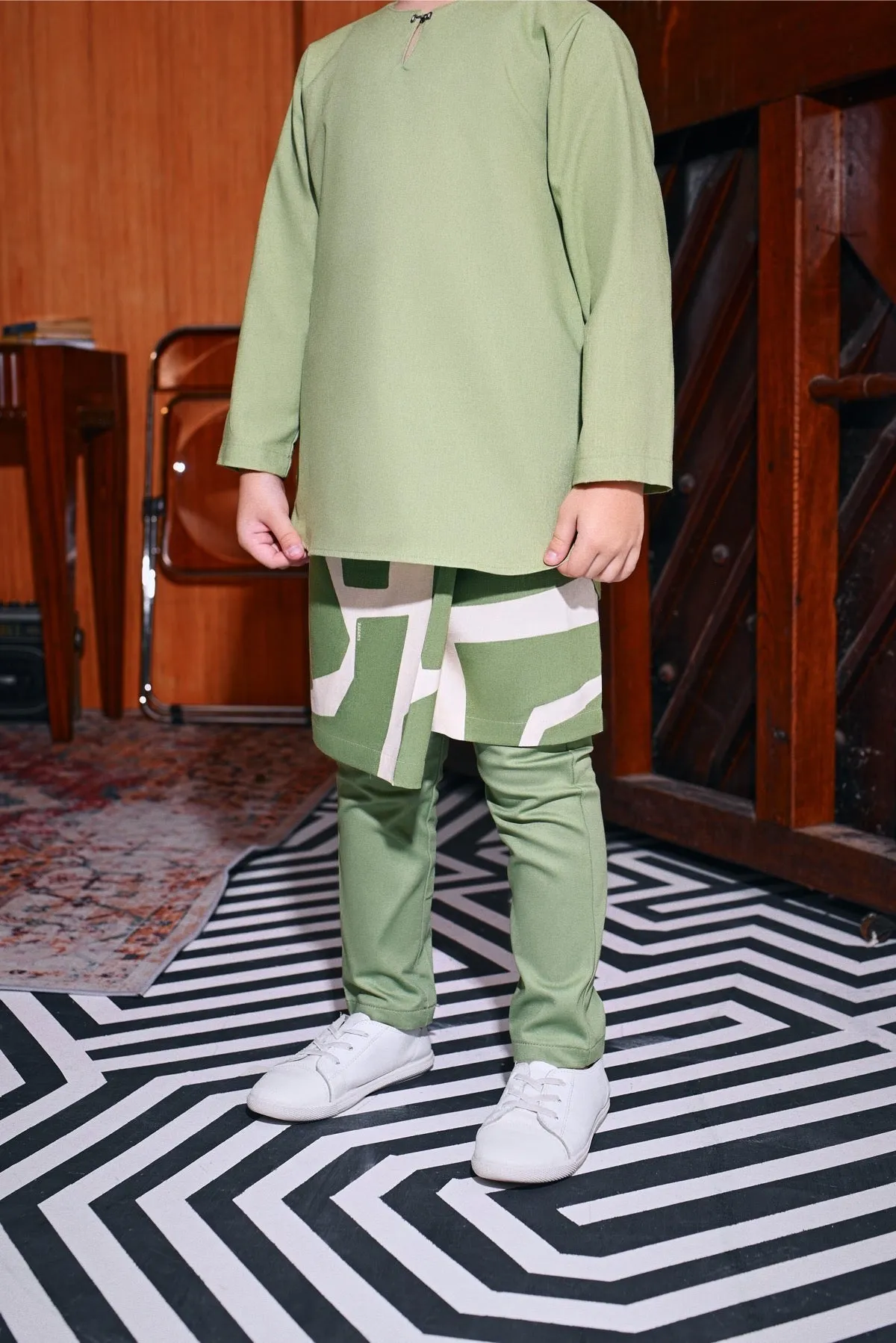 The Congkak Kurta - Lawn Green