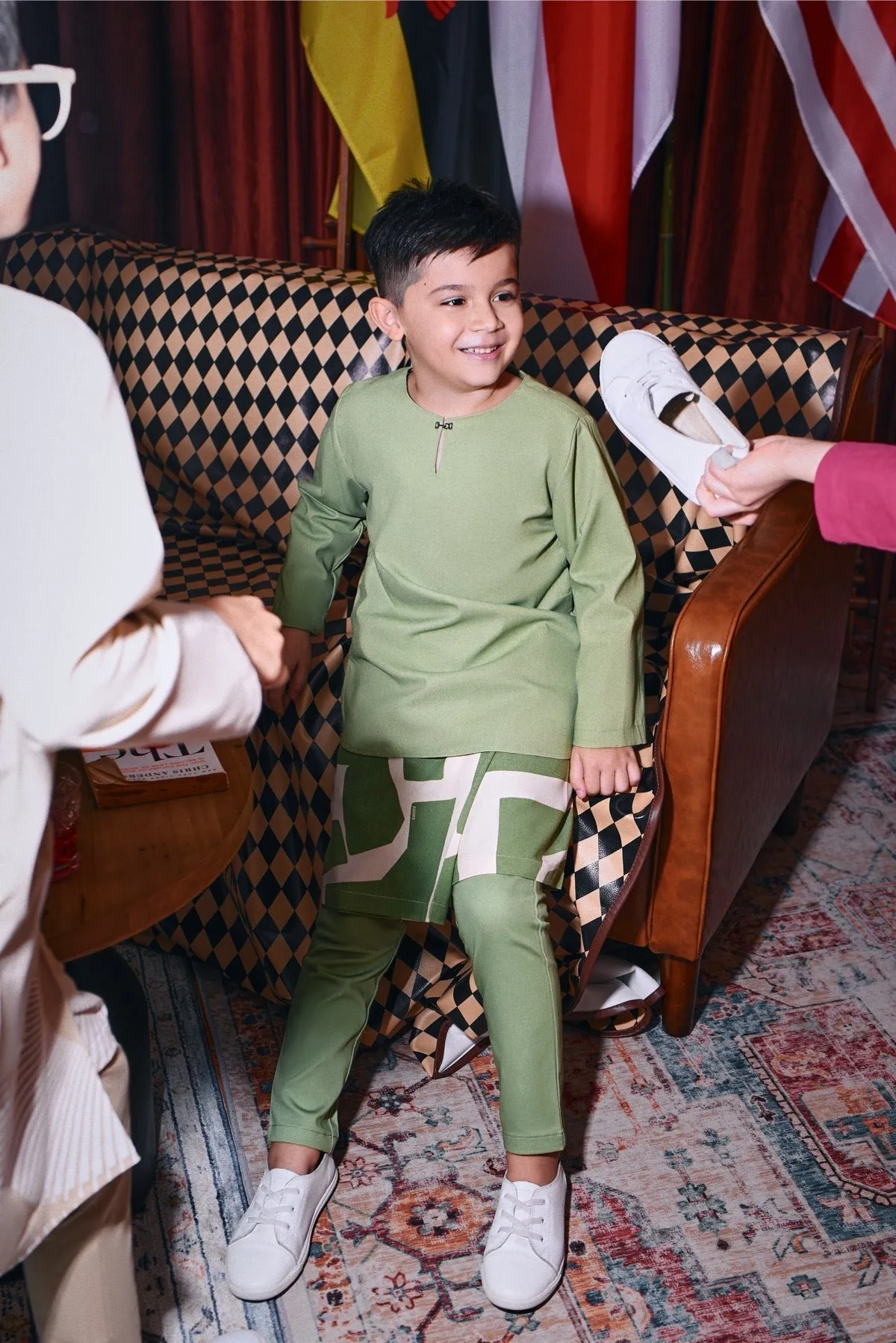The Congkak Kurta - Lawn Green