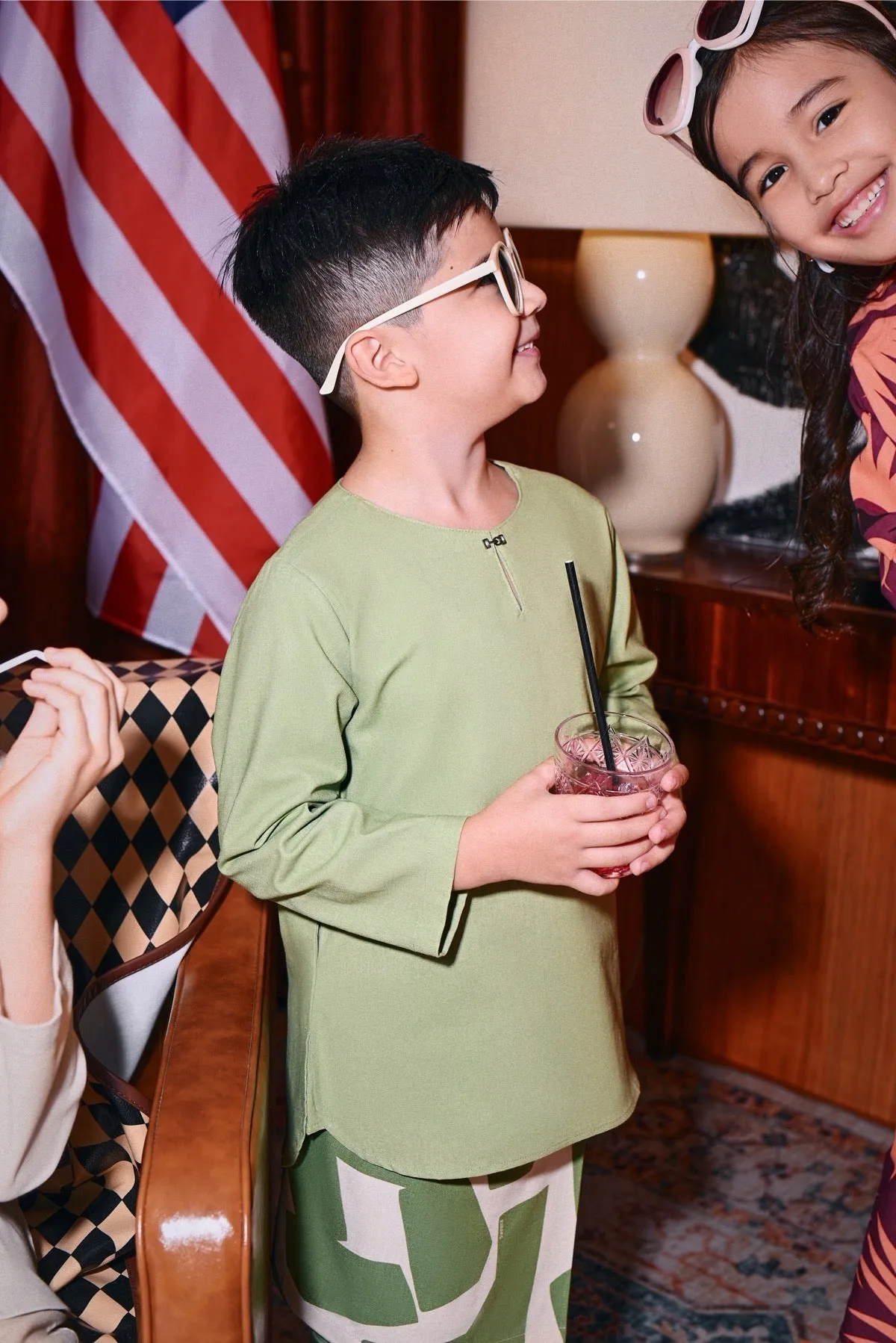 The Congkak Kurta - Lawn Green
