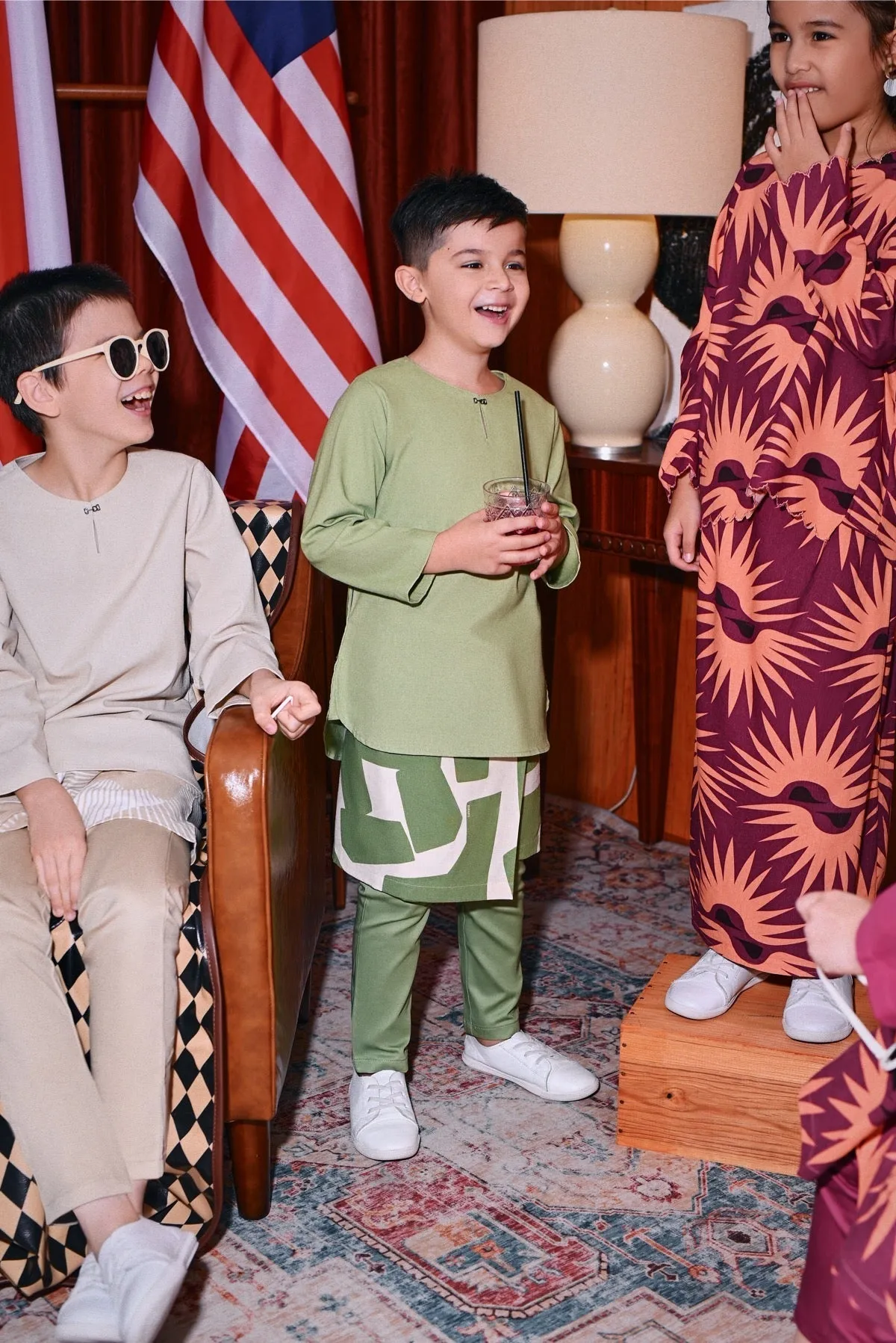 The Congkak Kurta - Lawn Green
