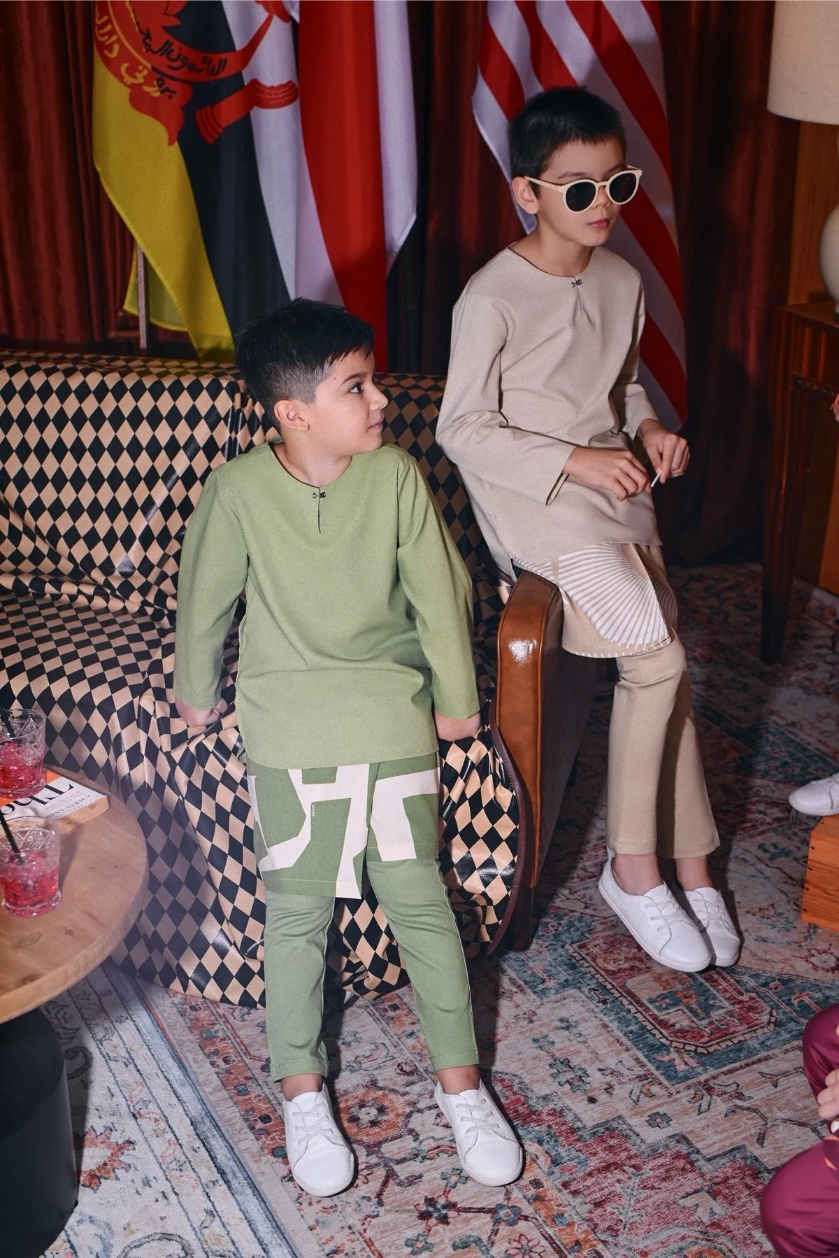 The Congkak Kurta - Lawn Green