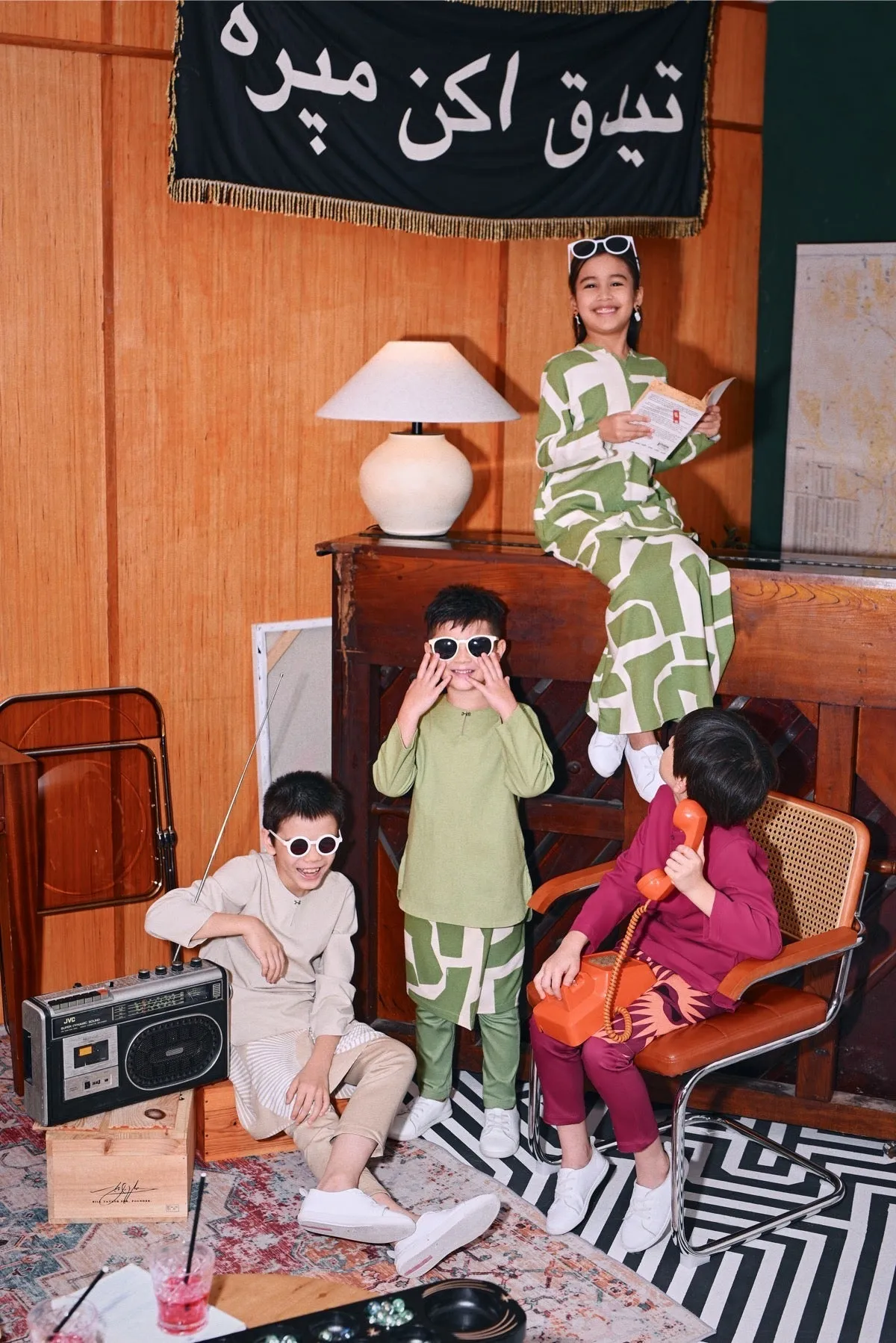 The Congkak Kurta - Lawn Green