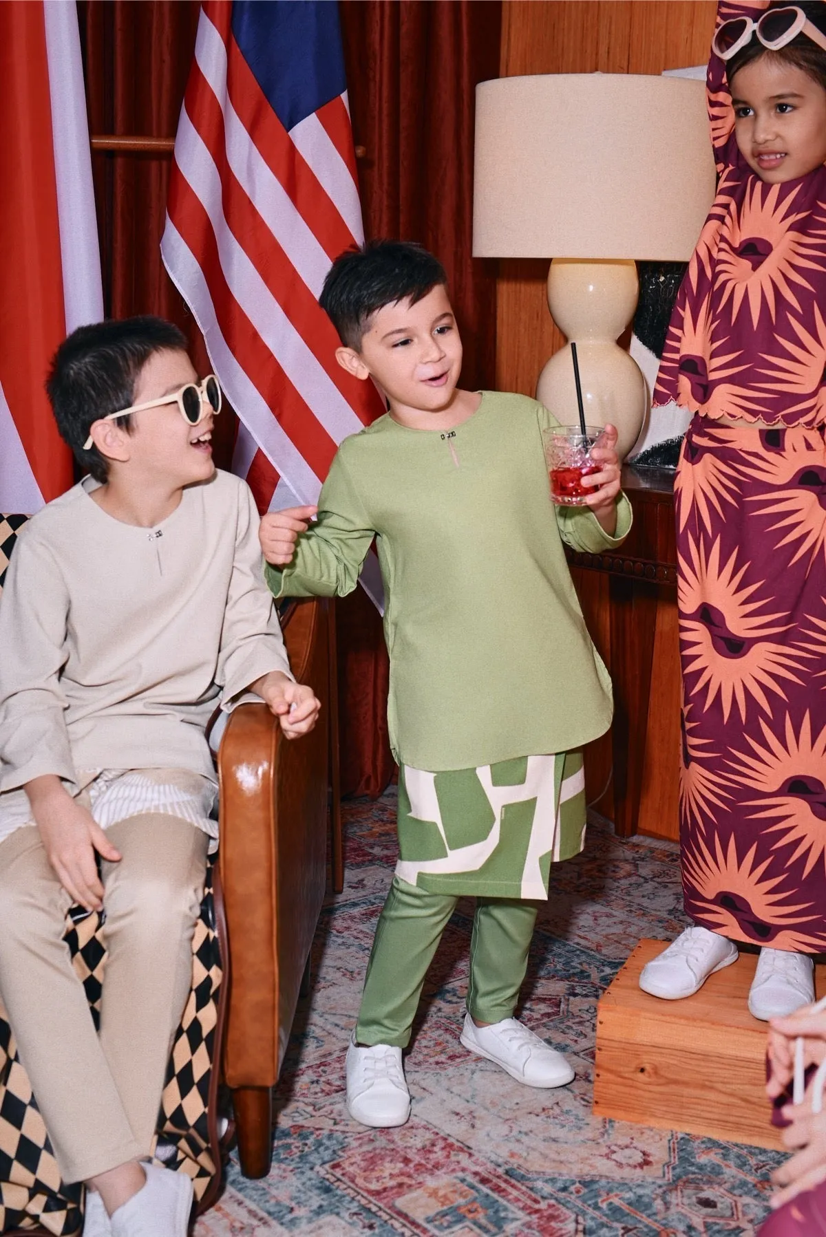 The Congkak Kurta - Lawn Green