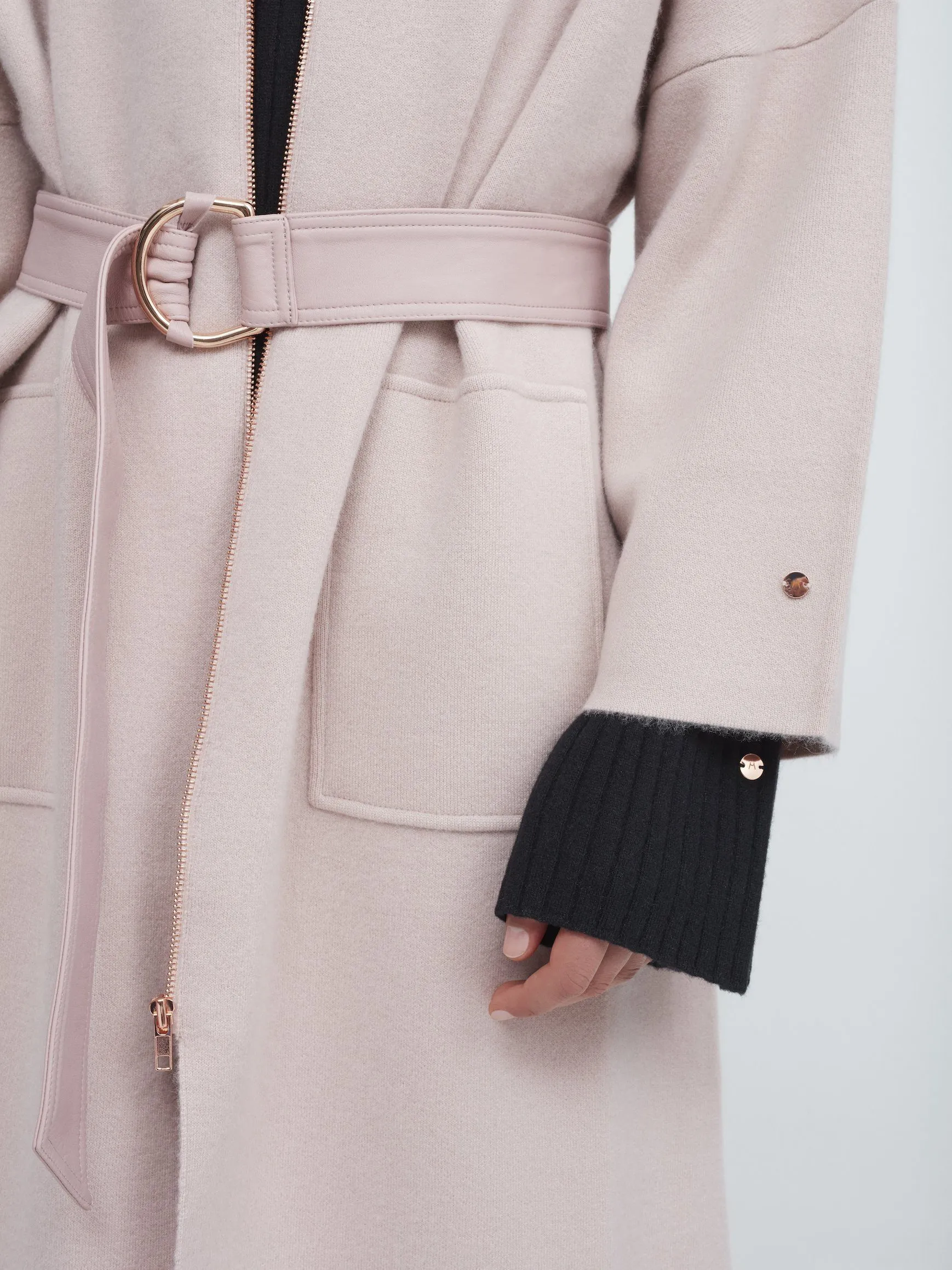 The Movers Cashmere Coat - Dusty Pink